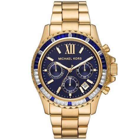 michael kors horlive zwart blauw|Michael Kors pols horloge.